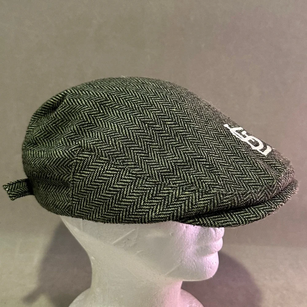 St Louis Cardinals MLB Herringbone Flat Cap Olive Green Adjustable Driving Hat‎